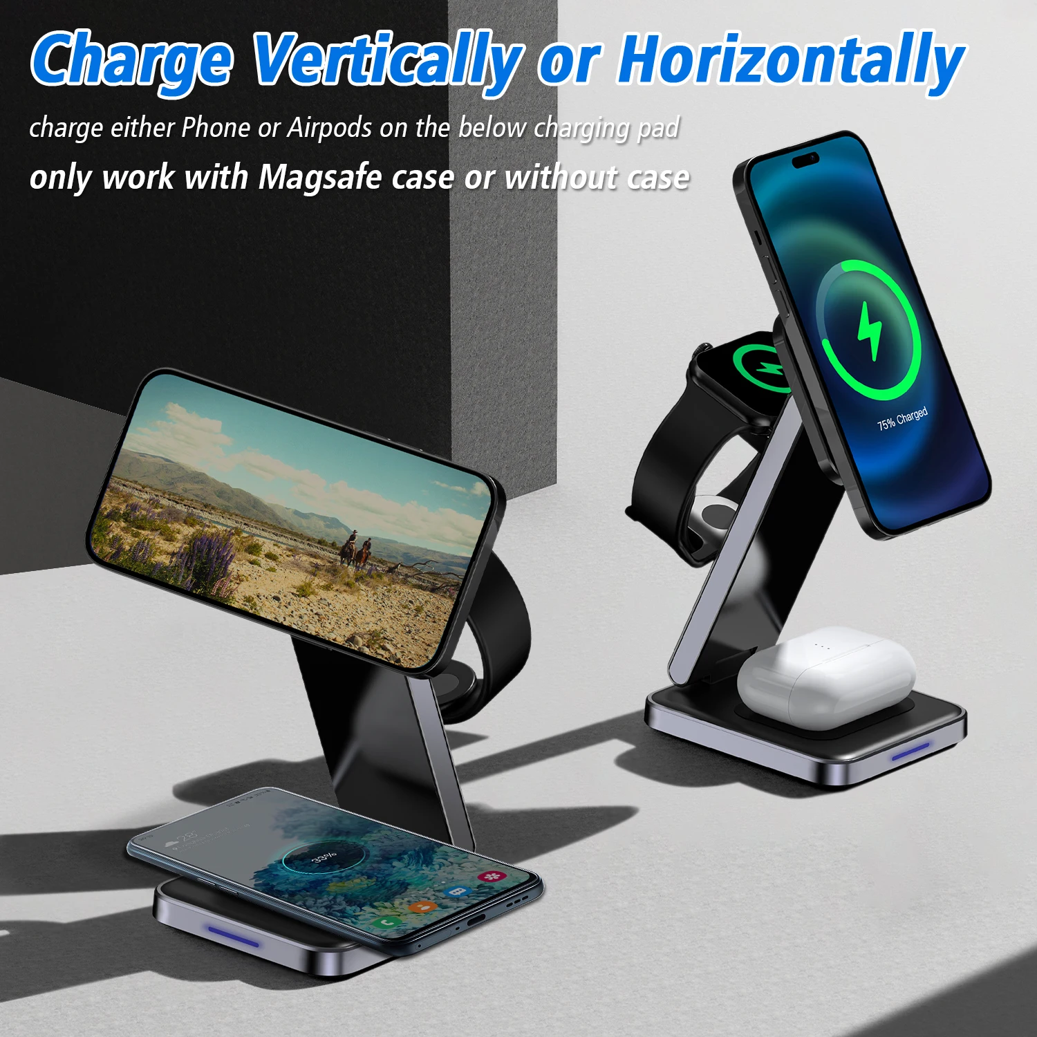 multi-function Foldable Magnetic 3 in 1 Wireless Charger for iPhone16/ 15/14/13/Wireless Charging Station for Apple Watch AirPod
multi-function Foldable Magnetic 3 in 1 Wireless Charger for iPhone16/ 15/14/13/Wireless Charging Station for Apple Watch AirPod