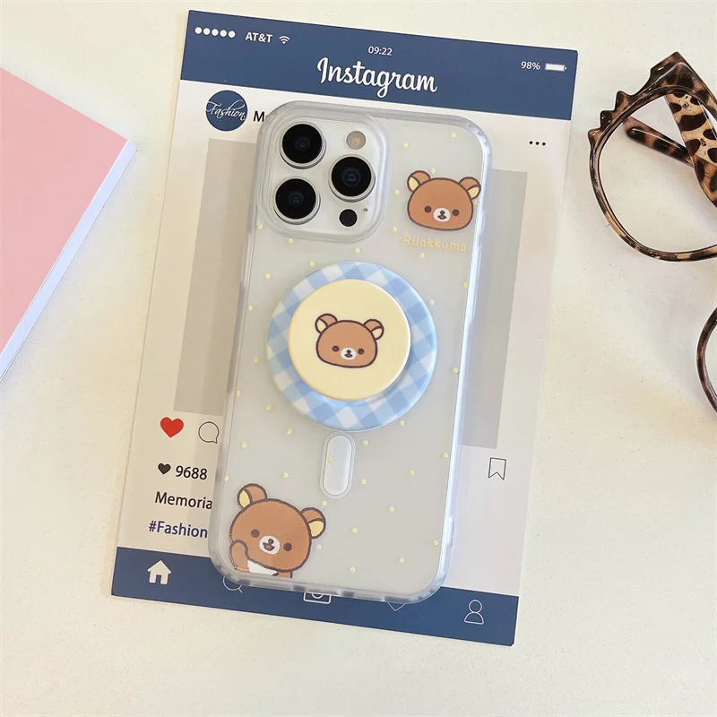 Korean ins pop Cartoon bear transparency Case For iphone 16ProMax 15 14 13 pro max 15pro Magnetic Fold Mobile Phone Stand Holder
Korean ins pop Cartoon bear transparency Case For iphone 16ProMax 15 14 13 pro max 15pro Magnetic Fold Mobile Phone Stand Holder