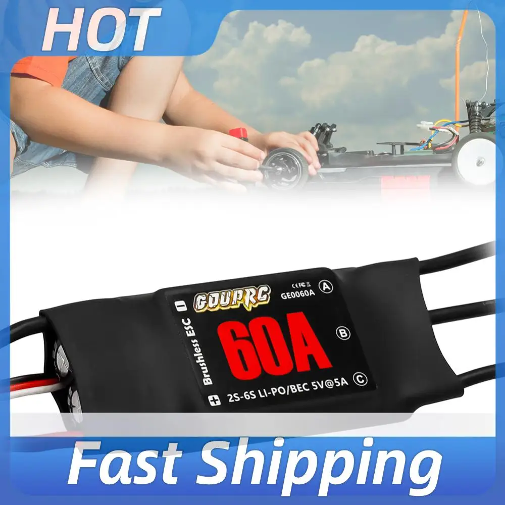 60A Brushless RC ESC with 5V/7A BEC & XT60 Plugs Electric Speed Controller for Drone RC Helicopter Airplane
60A Brushless RC ESC with 5V/7A BEC & XT60 Plugs Electric Speed Controller for Drone RC Helicopter Airplane