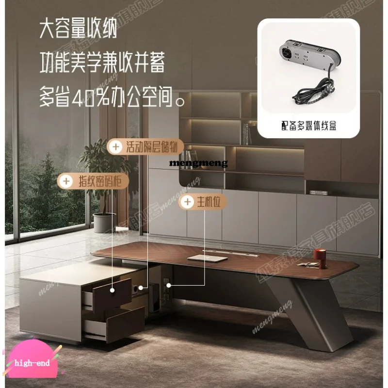 r134 Boss Office Desk and Chair Combination President Chairperson's Office Simple Modern Light Luxury High-end Class Desk
r134 Boss Office Desk and Chair Combination President Chairperson's Office Simple Modern Light Luxury High-end Class Desk