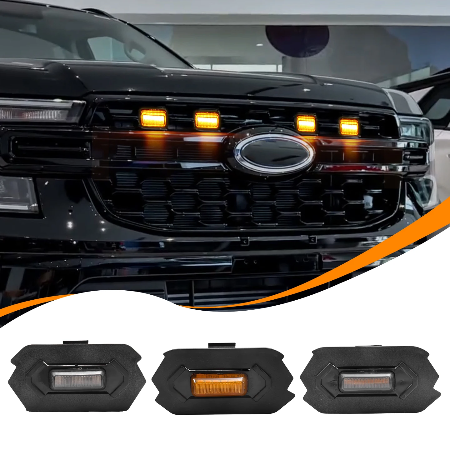 4PCS LED Front Grill Lights For Ford Everest 2023-2025 Off Road Sport External Grill Lamp Decorative Warning Eagle Eye Lamps
4PCS LED Front Grill Lights For Ford Everest 2023-2025 Off Road Sport External Grill Lamp Decorative Warning Eagle Eye Lamps