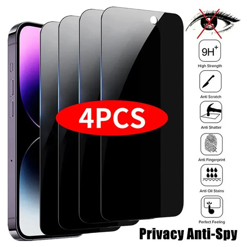 4PCS Privacy Screen Protector For iPhone 14 Pro Max 16 Pro Anti-Spy Glass For iPhone 13 15 12 11 Pro Max 13 Mini Tempered Glass
4PCS Privacy Screen Protector For iPhone 14 Pro Max 16 Pro Anti-Spy Glass For iPhone 13 15 12 11 Pro Max 13 Mini Tempered Glass