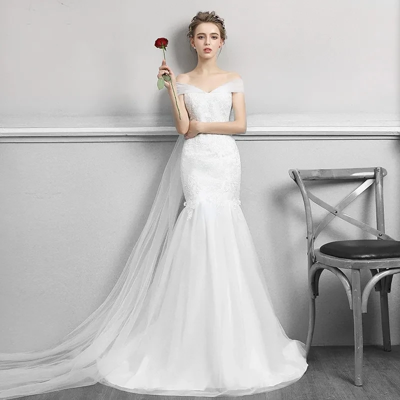Customized Elegant White mermaid wedding dress wedding gowns marriage bride dress vestidos de novia robe de mariee Pluse Size
Customized Elegant White mermaid wedding dress wedding gowns marriage bride dress vestidos de novia robe de mariee Pluse Size
