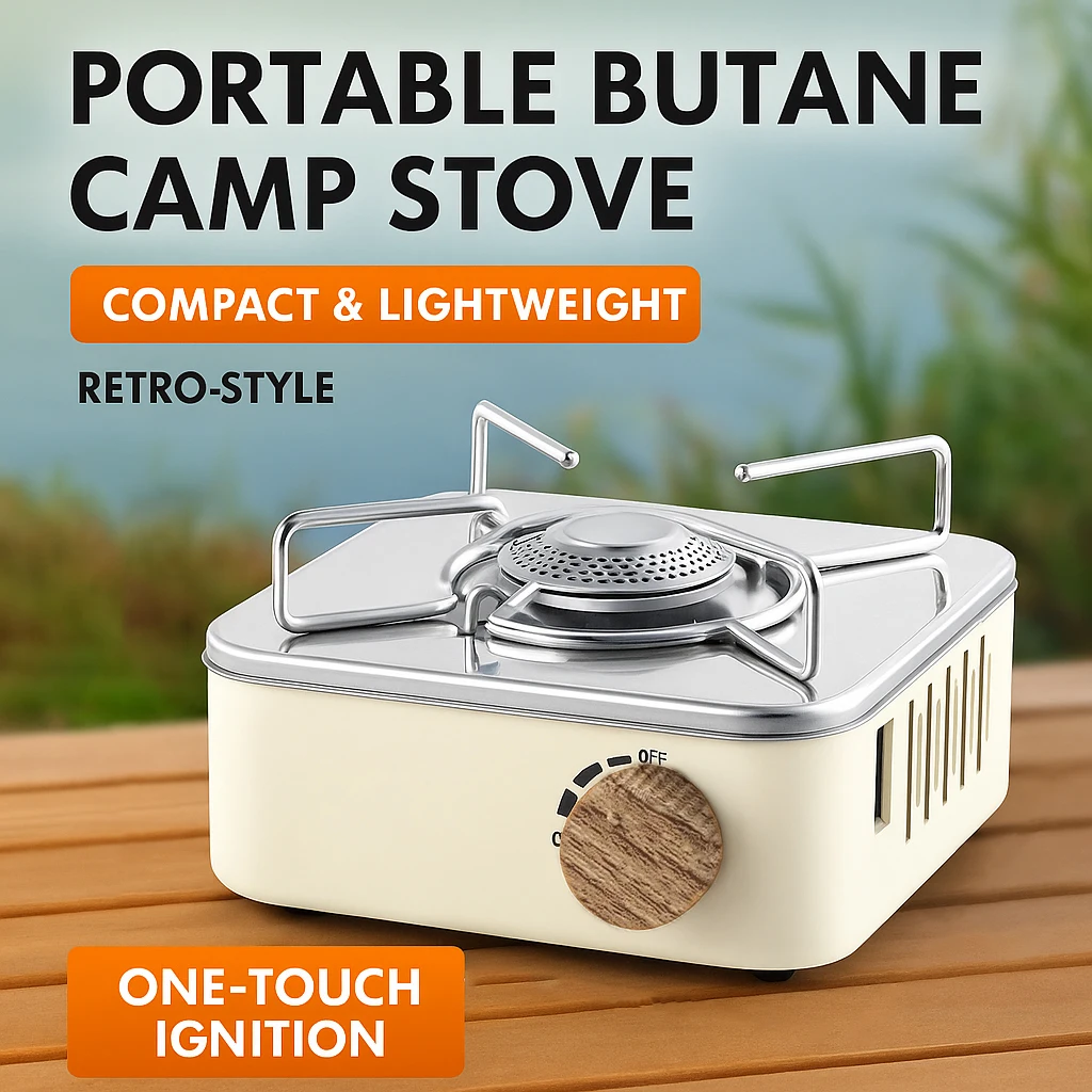 Portable Mini Butane Gas Stove Outdoor Camping Cooker/High Power 2800W Windproof, Adjustable Fire Lightweight/Compact
Portable Mini Butane Gas Stove Outdoor Camping Cooker/High Power 2800W Windproof, Adjustable Fire Lightweight/Compact