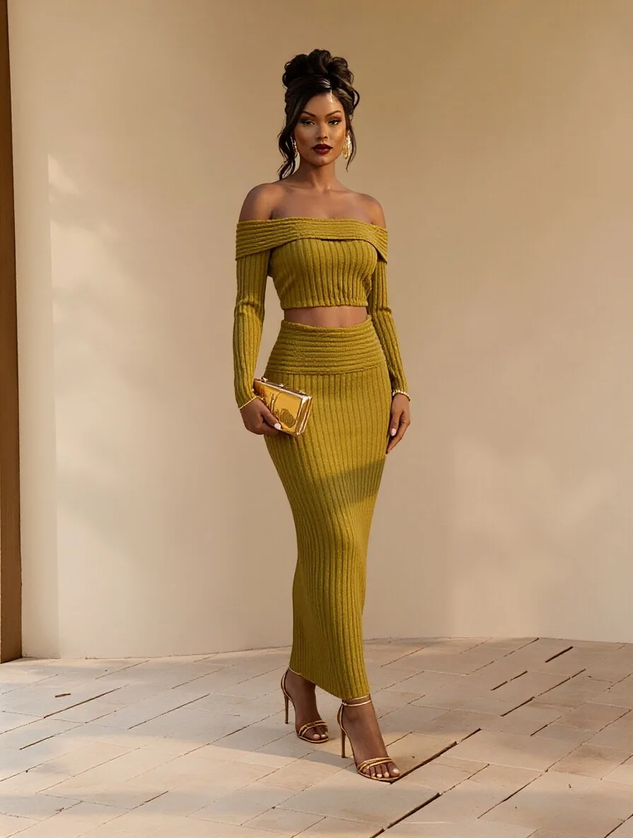 Spring 2026 Queen's Casual Style Long-Sleeved Outfit High-End Vacation Knitwear Set with Skirt
Spring 2026 Queen's Casual Style Long-Sleeved Outfit High-End Vacation Knitwear Set with Skirt