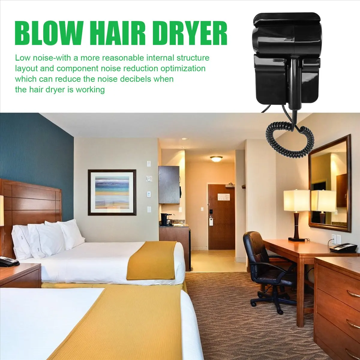 WDL Hot&Cold Wind Blow Hair Dryer Electric Wall Mount Bathroom Hotel Negative Ion Blower with USB Bracket Black EU Plug
WDL Hot&Cold Wind Blow Hair Dryer Electric Wall Mount Bathroom Hotel Negative Ion Blower with USB Bracket Black EU Plug