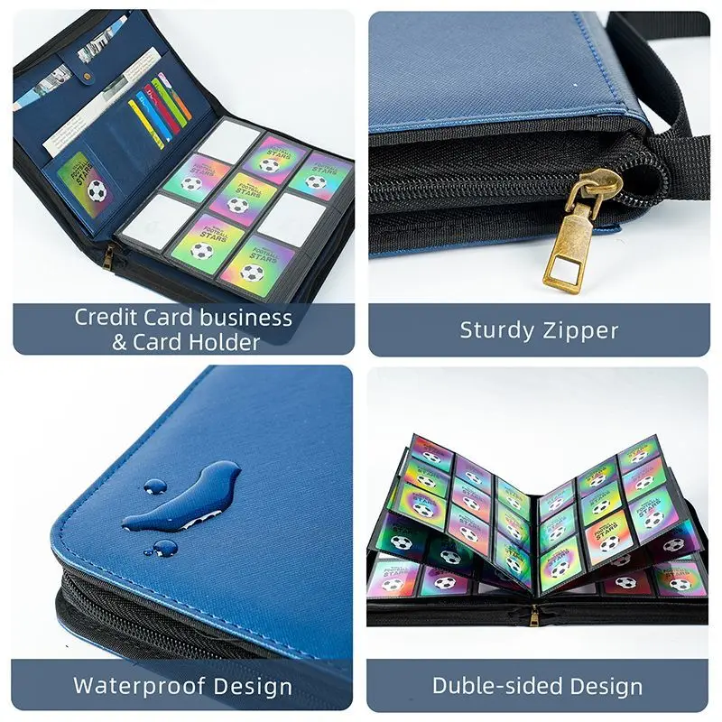 Waterproof Handheld Zipper Card Binder 4/9 Pocket Refillable Photo Album Oshikatsu for Pokemon Yu-Gi-Oh Ultraman Game Card Album
Waterproof Handheld Zipper Card Binder 4/9 Pocket Refillable Photo Album Oshikatsu for Pokemon Yu-Gi-Oh Ultraman Game Card Album