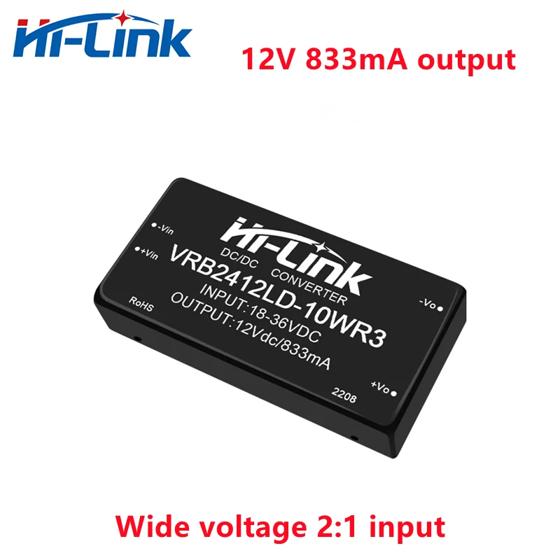 Free Ship 10W DC to DC VRB2412LD-10WR3 Isolated Converter 24V(18-36) to 12V 833mA Output Step Down Switching Power Supply Module
Free Ship 10W DC to DC VRB2412LD-10WR3 Isolated Converter 24V(18-36) to 12V 833mA Output Step Down Switching Power Supply Module