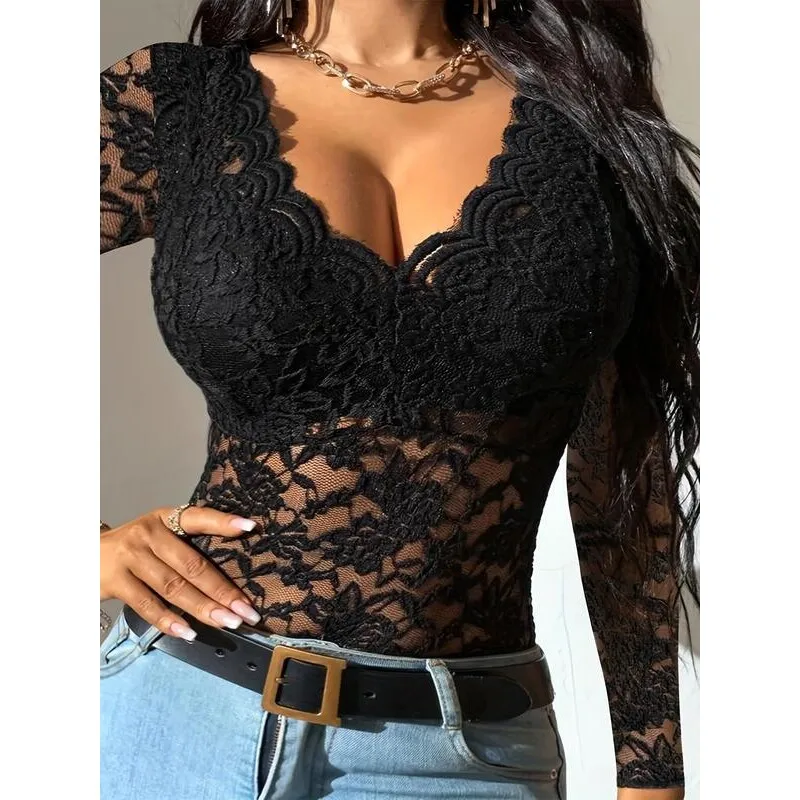 Sexy Sheer Lace Long Sleeve Top Women's Fashionable Translucent Lace Shirt Cross-Border Xb1731638521359340400 Other Style
Sexy Sheer Lace Long Sleeve Top Women's Fashionable Translucent Lace Shirt Cross-Border Xb1731638521359340400 Other Style