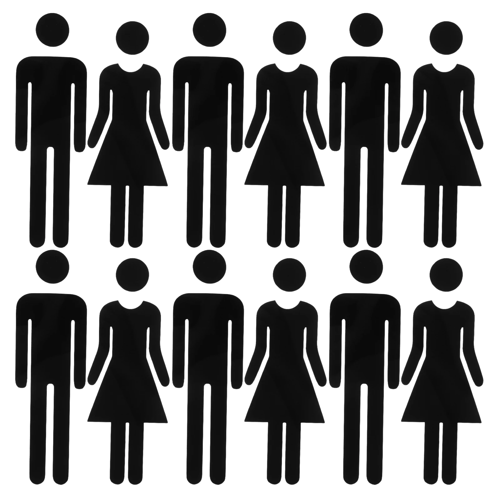 6 Pairs Unisex Bathroom Restroom Sign For Door 20cm Acrylic Men Women Toilet Sign Self Adhesive Washroom Identification Plate
6 Pairs Unisex Bathroom Restroom Sign For Door 20cm Acrylic Men Women Toilet Sign Self Adhesive Washroom Identification Plate