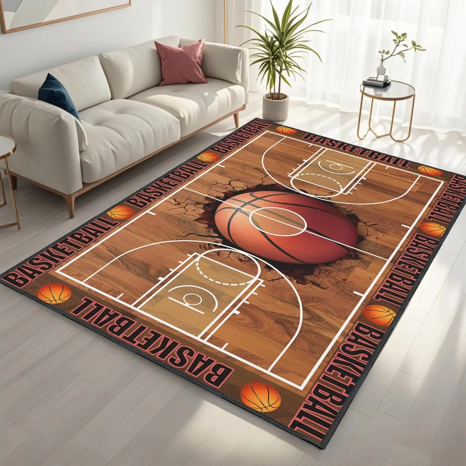 3D Basketball Breaking Court Print Area Rug, Non-Slip Floor Mat for Kids Bedroom Living Room, Sports Fan Home Decor Carpet
3D Basketball Breaking Court Print Area Rug, Non-Slip Floor Mat for Kids Bedroom Living Room, Sports Fan Home Decor Carpet