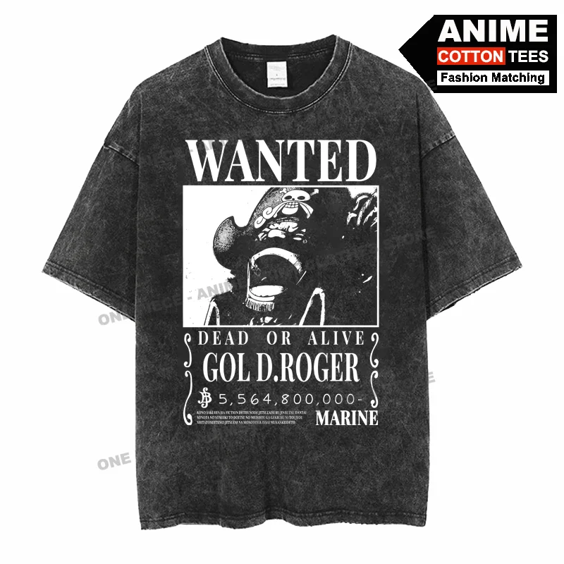Anime Peripheral Clothing ONE PIECE - Gol·D·Roger WANTED Print T Shirt y2k Street styl Men Women Short Sleeve Cotton Loose Tees
Anime Peripheral Clothing ONE PIECE - Gol·D·Roger WANTED Print T Shirt y2k Street styl Men Women Short Sleeve Cotton Loose Tees