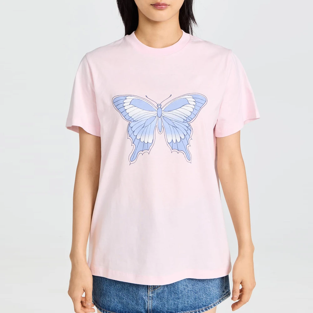 Spot 2023 New Butterfly Print Round Neck Casual Loose Cover Simple Short Sleeve T-shirt Blouse Women
Spot 2023 New Butterfly Print Round Neck Casual Loose Cover Simple Short Sleeve T-shirt Blouse Women