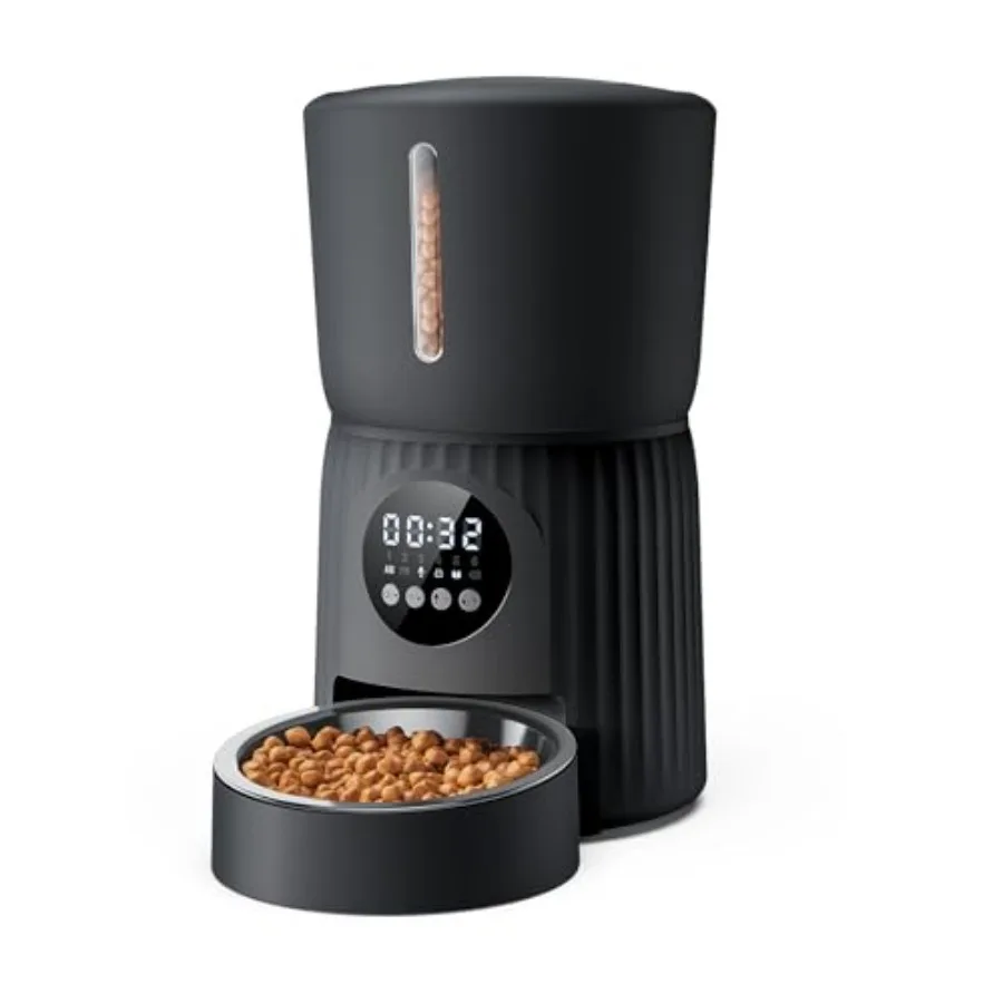 Automatic Cat Feeder, 4L Cat Food Dispenser with Portion Control, 1-6 Meals Per Day, 10s Voice Recording, Slow Feed, Dual Power
Automatic Cat Feeder, 4L Cat Food Dispenser with Portion Control, 1-6 Meals Per Day, 10s Voice Recording, Slow Feed, Dual Power