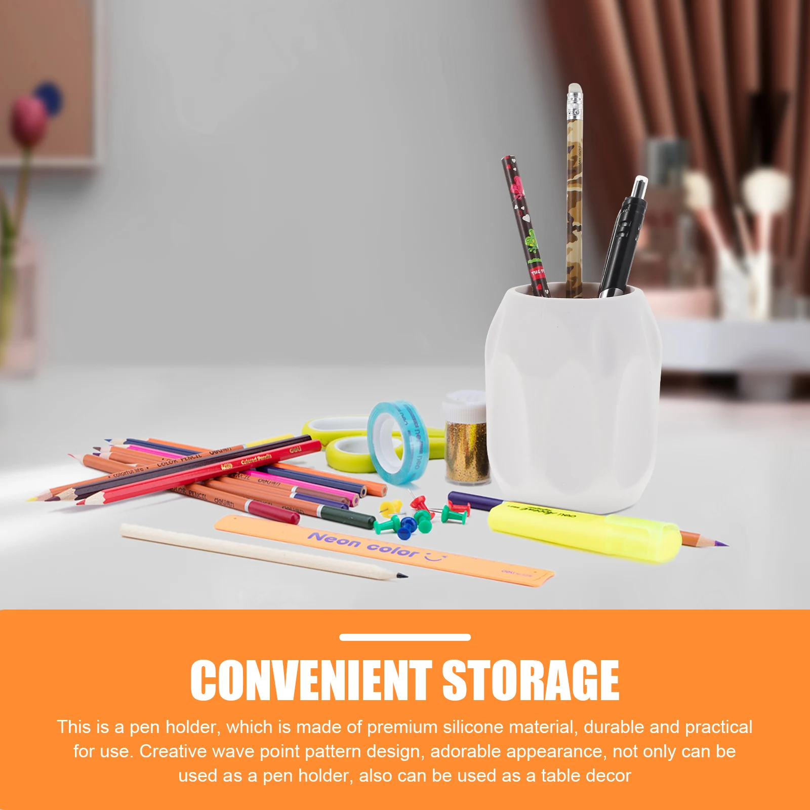Portable Makeup Brush Holder Smooth Silicone Container for Stationery Brushes Storage Desk ganizer Pen Cylinder
Portable Makeup Brush Holder Smooth Silicone Container for Stationery Brushes Storage Desk ganizer Pen Cylinder