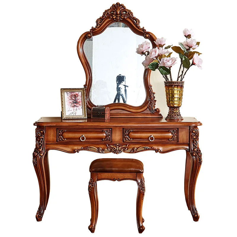 European-style all-solid wood dresser, American-style solid wood storage makeup table, high-end dressing cabinet
European-style all-solid wood dresser, American-style solid wood storage makeup table, high-end dressing cabinet
