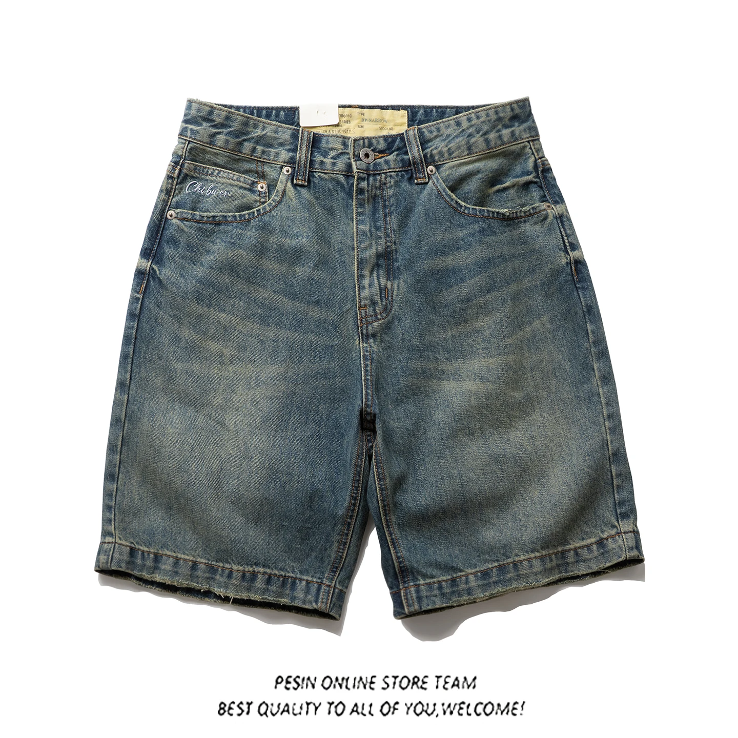 Retro American Washed Denim Shorts Men's Trendy Straight Leg Five-Point Casual Mid-Calf Summer Jeans Cotton Polyester Blend
Retro American Washed Denim Shorts Men's Trendy Straight Leg Five-Point Casual Mid-Calf Summer Jeans Cotton Polyester Blend