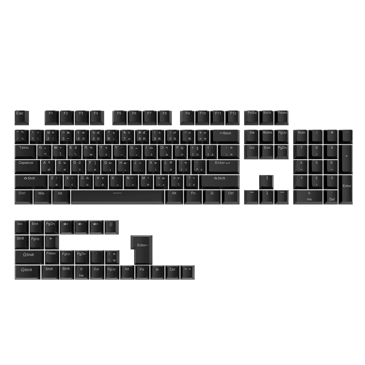 132 Keys Thai Keycaps OEM Height ABS Double Shot Black White Pink Blue for Mechanical Keyboard AULA F75 Ajazz Ak820pro Game PC
132 Keys Thai Keycaps OEM Height ABS Double Shot Black White Pink Blue for Mechanical Keyboard AULA F75 Ajazz Ak820pro Game PC