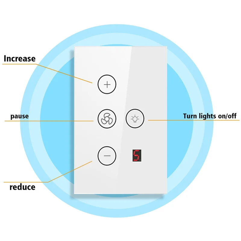 CYCLI-Tuya Zigbee Smart Fan Light Switch Сетевое подключение США Управление через приложение Alexa/Google Assistant Голосовое управление
CYCLI-Tuya Zigbee Smart Fan Light Switch Сетевое подключение США Управление через приложение Alexa/Google Assistant Голосовое управление