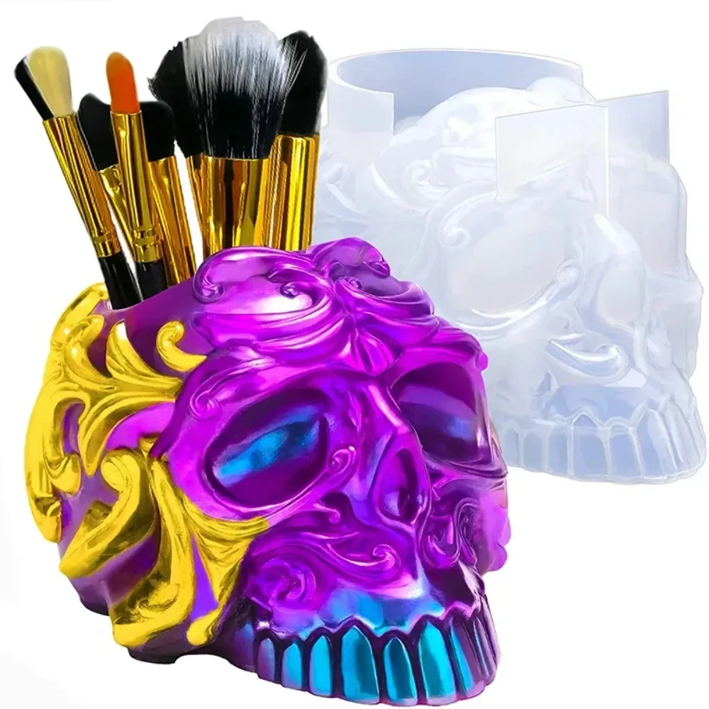 Three - Dimensional Pattern Skull Pen Holder Storage Box Silicone Mold DIY Crafts Home Table Decoration Epoxy Resin Molds
Three - Dimensional Pattern Skull Pen Holder Storage Box Silicone Mold DIY Crafts Home Table Decoration Epoxy Resin Molds
