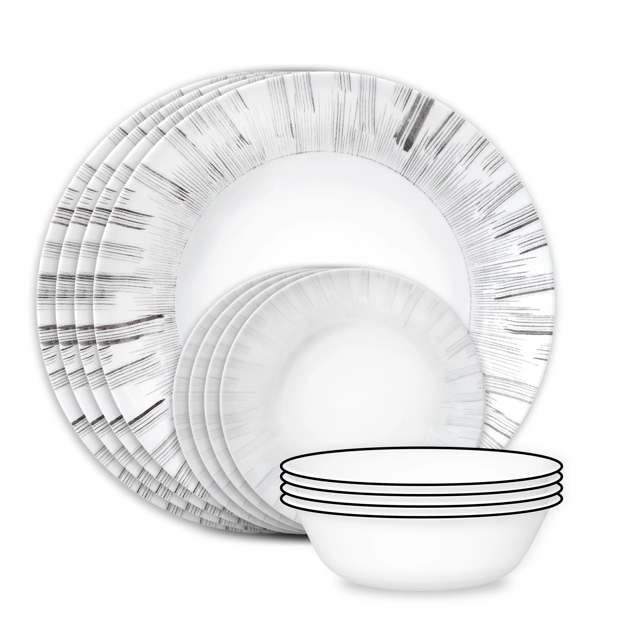 12-Piece Glass Dinnerware Set for 4, Modern Tableware with Elegant Design
12-Piece Glass Dinnerware Set for 4, Modern Tableware with Elegant Design