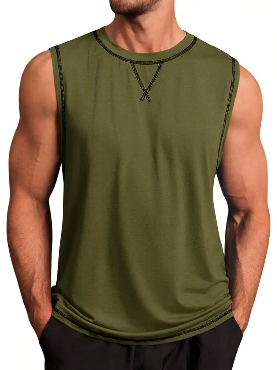 Mens Sleeveless Tank Top Round Neck Casual Sports Gym Running T-Shirt
Mens Sleeveless Tank Top Round Neck Casual Sports Gym Running T-Shirt