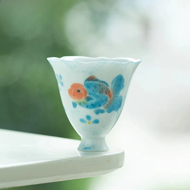 Чайная чашка с ручной росписью в виде золотой рыбки, эстетичная чаша для чая, образец чайной чашки, персональная чашка, мастер-чашка Jianzhan, посуда для чаепития Кунг-фу, изделие ручной работы
Чайная чашка с ручной росписью в виде золотой рыбки, эстетичная чаша для чая, образец чайной чашки, персональная чашка, мастер-чашка Jianzhan, посуда для чаепития Кунг-фу, изделие ручной работы