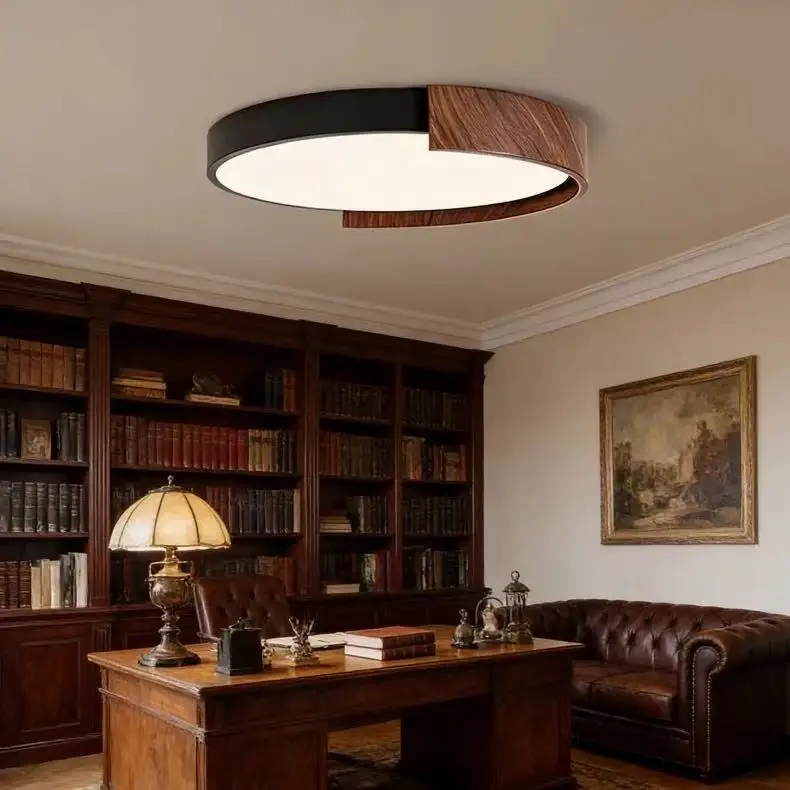 Modern LED Ceiling Lamp Simple Children's Bedroom Room Light Walnut Wood Color Home Interior Decoration Creat Living Room Light
Modern LED Ceiling Lamp Simple Children's Bedroom Room Light Walnut Wood Color Home Interior Decoration Creat Living Room Light