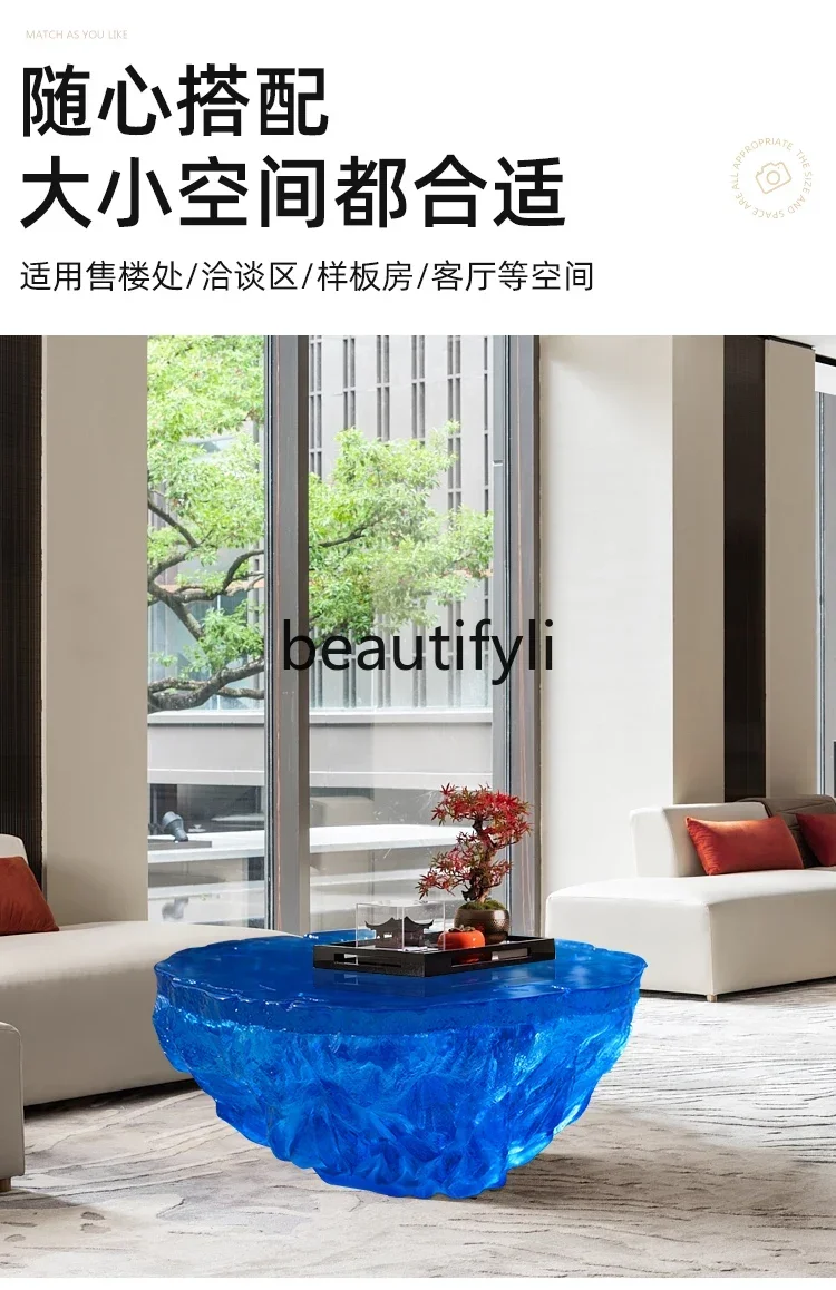 zqq1Simple modern light luxury small apartment coffee table transparent resin round edge table 
zqq1Simple modern light luxury small apartment coffee table transparent resin round edge table