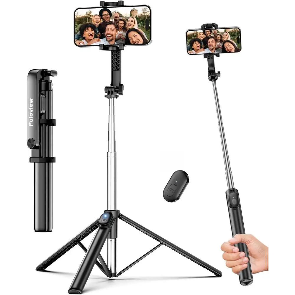 Lightweight Portable Tripod with Wireless Remote for Photography, Video, and Live Streaming - Black
Lightweight Portable Tripod with Wireless Remote for Photography, Video, and Live Streaming - Black