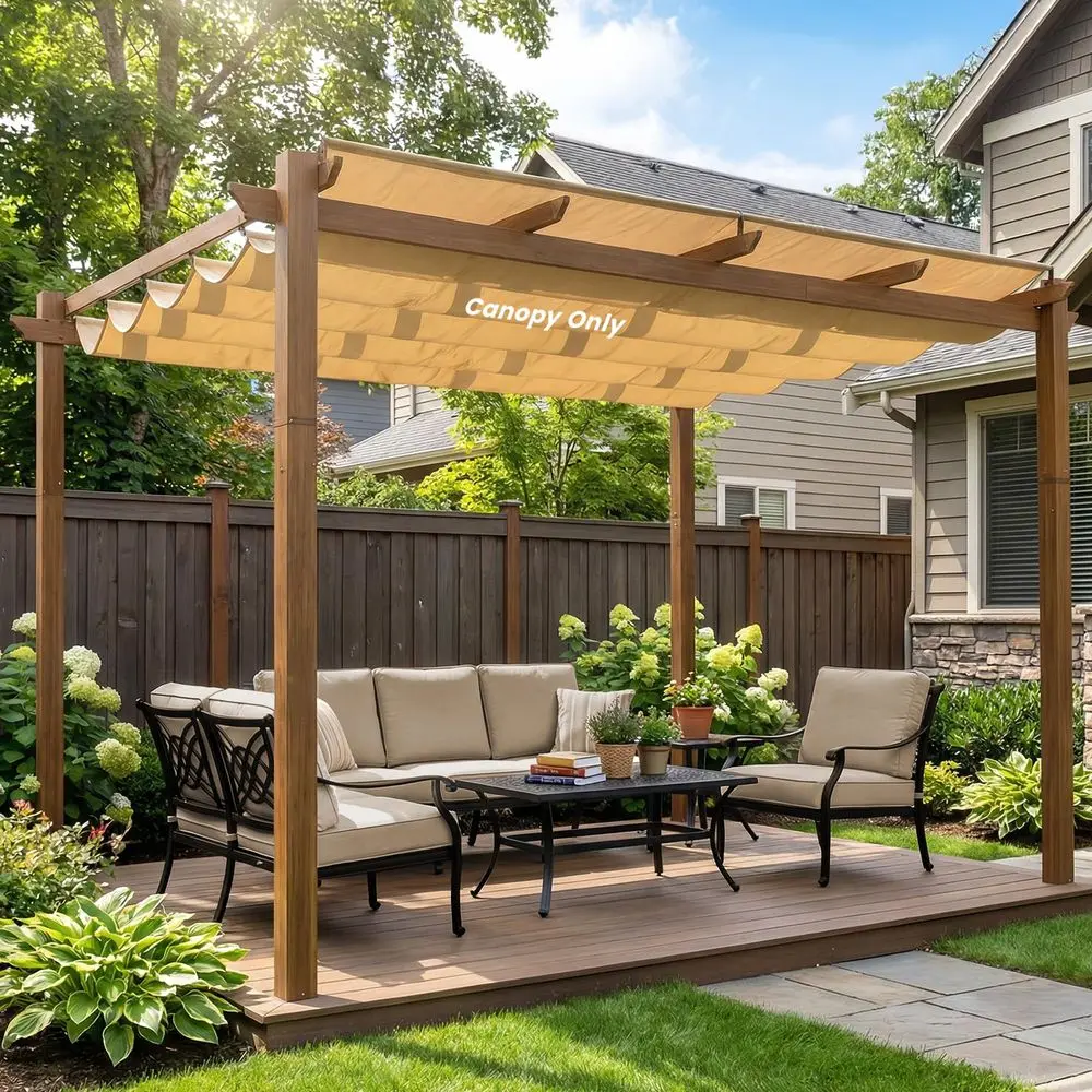 10 X 12 Outdoor Retractable Pergola Shade Cover, UV Protection Sun Shade Waterproof Canopy Replacement for Outdoor Roof Patio G
10 X 12 Outdoor Retractable Pergola Shade Cover, UV Protection Sun Shade Waterproof Canopy Replacement for Outdoor Roof Patio G
