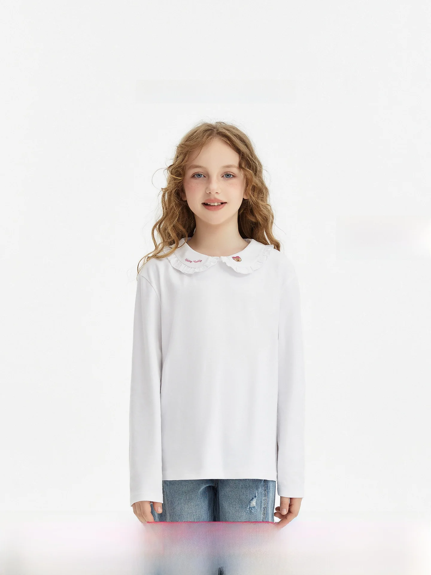 Noisy Teddy25 Cute Doll Collar Long Sve T-irt Comfortable Pure Color Versatile Children's Autumn Cotton Top Casual Sle
Noisy Teddy25 Cute Doll Collar Long Sve T-irt Comfortable Pure Color Versatile Children's Autumn Cotton Top Casual Sle
