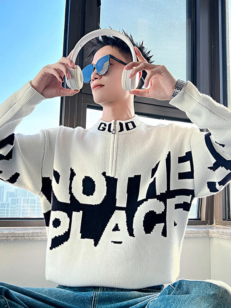 Мужской вязаный свитер с высоким воротником на молнии, утепленный, для повседневной носки, комфортный, мягкий, с длинными рукавами
Мужской вязаный свитер с высоким воротником на молнии, утепленный, для повседневной носки, комфортный, мягкий, с длинными рукавами