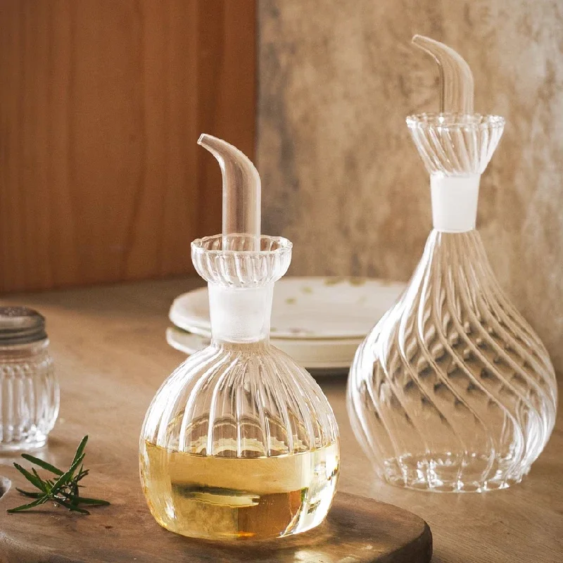 Striped Transparent Glass Oil Bottle Olive Oil Seasoning Soy Sauce Vinegar Leak-proof Kitchen Seasoning Bottle Barbecue Bottle
Striped Transparent Glass Oil Bottle Olive Oil Seasoning Soy Sauce Vinegar Leak-proof Kitchen Seasoning Bottle Barbecue Bottle