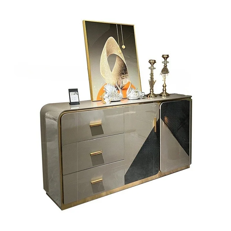 Light luxury solid wood dining side cabinet locker designer creative luxury villa complete furniture
Light luxury solid wood dining side cabinet locker designer creative luxury villa complete furniture