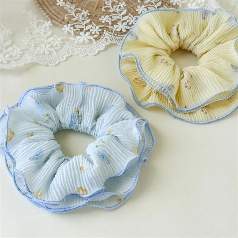Fresh Floral Multi-layer Pleated Hair Scrunchie Sweet and Versatile Women's High Elasticity Hair Rope Fashionable Hair Accessory
Fresh Floral Multi-layer Pleated Hair Scrunchie Sweet and Versatile Women's High Elasticity Hair Rope Fashionable Hair Accessory