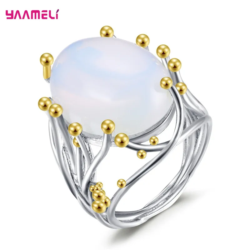 Hot New Unique Women Female Jewelry Ring Popular Oval Moonstone 925 Sterling Silver Precious Birthday Christmas Gift
Hot New Unique Women Female Jewelry Ring Popular Oval Moonstone 925 Sterling Silver Precious Birthday Christmas Gift