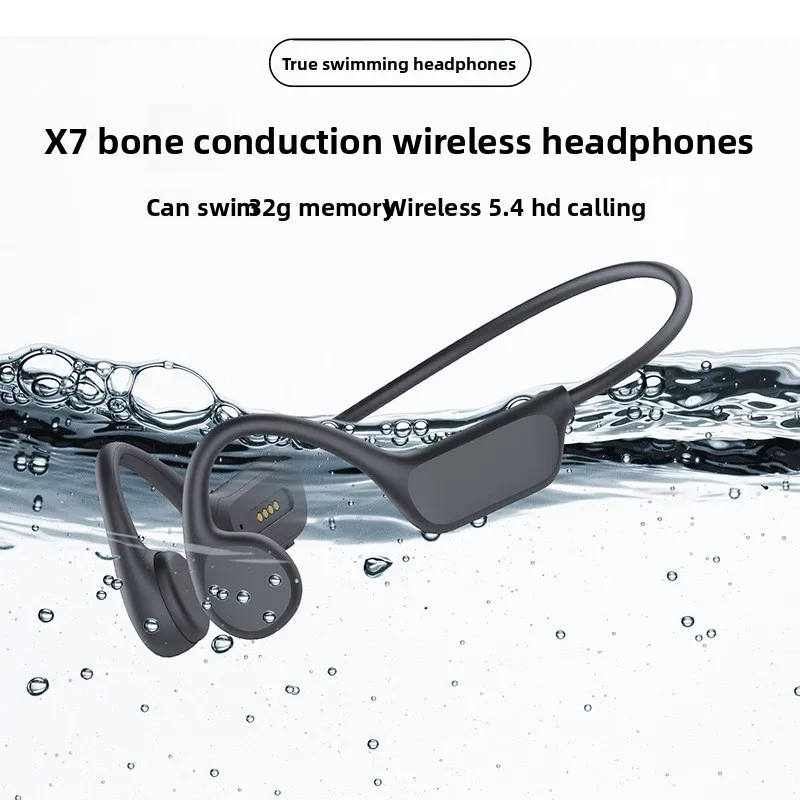 Беспроводная Bluetooth-гарнитура X7s с костной проводимостью для плавания, 32 ГБ памяти, для прослушивания музыки
Беспроводная Bluetooth-гарнитура X7s с костной проводимостью для плавания, 32 ГБ памяти, для прослушивания музыки