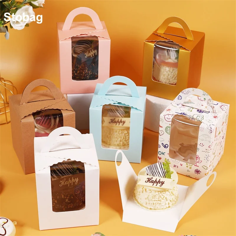 StoBag 20pcs Transparent Color Cupcake Box with Window Small Kids Gift Packaging for Dessert Candy Storage Baking Party Favor
StoBag 20pcs Transparent Color Cupcake Box with Window Small Kids Gift Packaging for Dessert Candy Storage Baking Party Favor