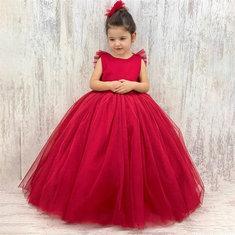 Elegant Classic O Neck Pleat Long Ball Princess Flower Girl Dress Floor Length Sleeveless Shiny First Communion Gown Customized
Elegant Classic O Neck Pleat Long Ball Princess Flower Girl Dress Floor Length Sleeveless Shiny First Communion Gown Customized