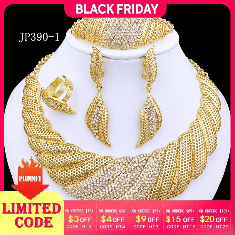 Italian Jewelry Sets For Women Gold Color Dubai Luxury Jewelry Full Set 18k Gold Plated Necklace Earrings Ring Bracelet Trendy
Italian Jewelry Sets For Women Gold Color Dubai Luxury Jewelry Full Set 18k Gold Plated Necklace Earrings Ring Bracelet Trendy