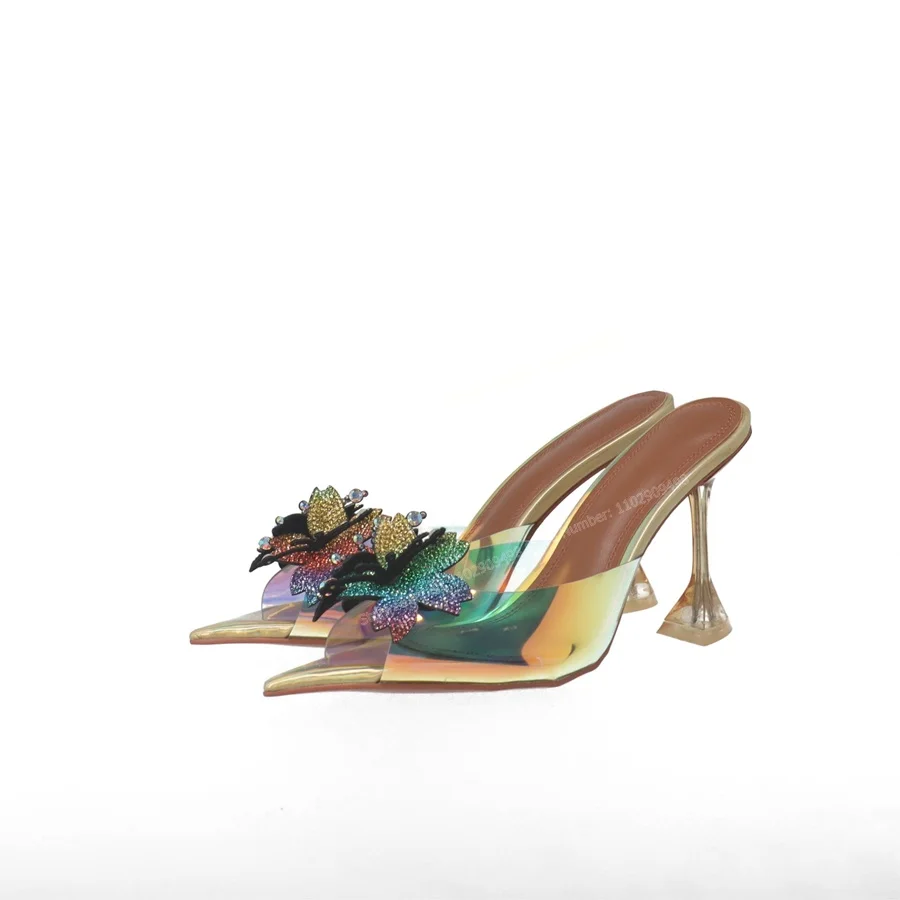Metallic Clear PVC Crystal Sandals Floral Decor Pointed Toe Shoes for Women Square High Heel Shoes 2023 Zapatos Para Mujere
Metallic Clear PVC Crystal Sandals Floral Decor Pointed Toe Shoes for Women Square High Heel Shoes 2023 Zapatos Para Mujere