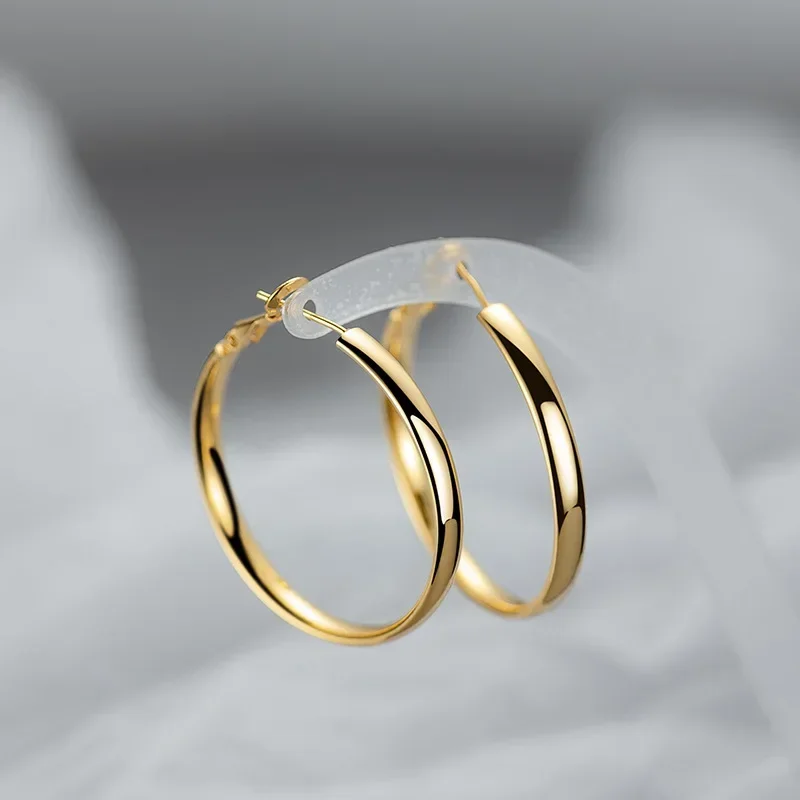 9999 Real Gold 24K French Lazy ins Wind Element Ring Gloss Earrings Earrings S925 Silver Needle Premium Circle Earrings Women
9999 Real Gold 24K French Lazy ins Wind Element Ring Gloss Earrings Earrings S925 Silver Needle Premium Circle Earrings Women