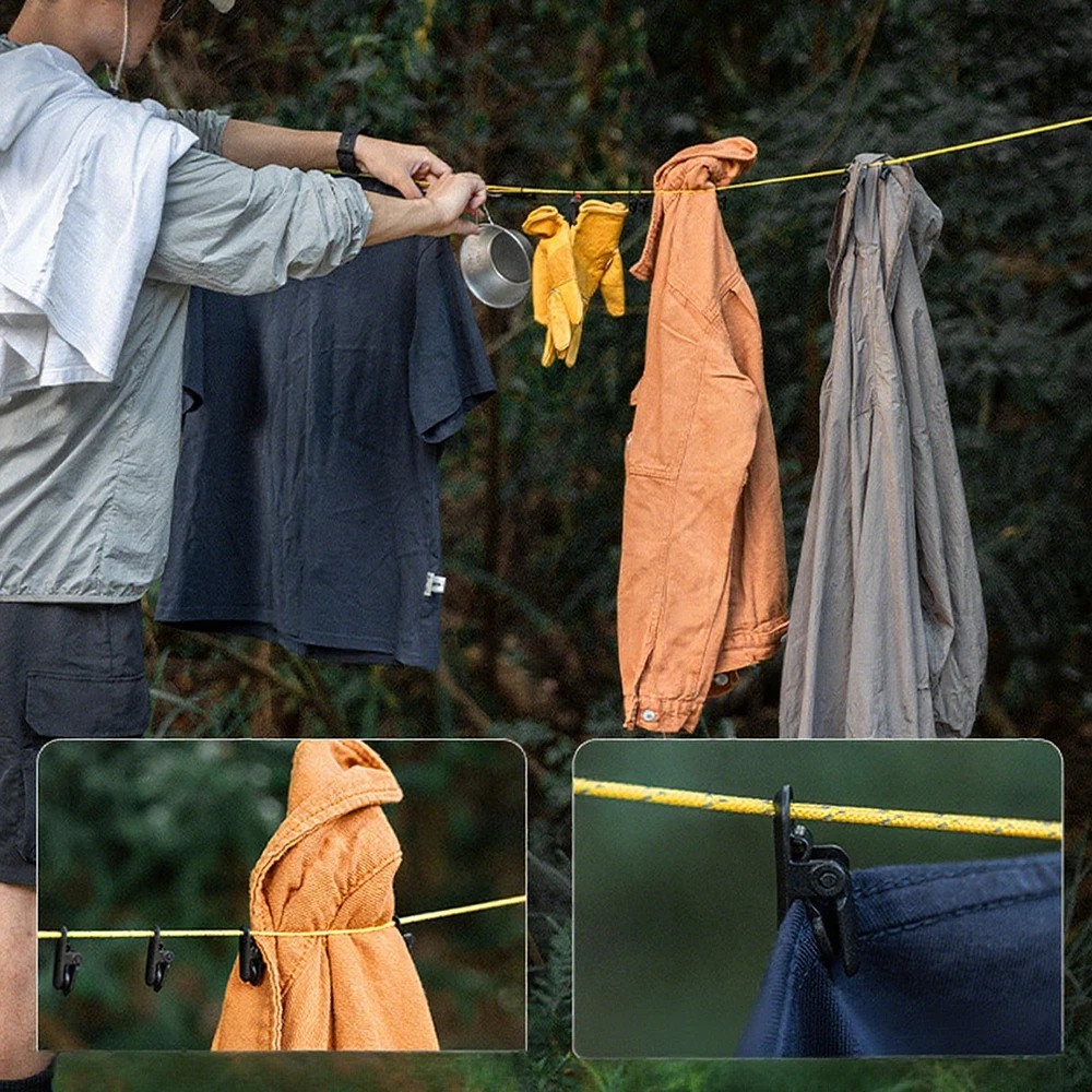 Outdoor Clothes Drying Rope Camping Portable Storage Hanging Rope With Clip Yellow Reflective Cord For Travel Hotel Windproof 
Outdoor Clothes Drying Rope Camping Portable Storage Hanging Rope With Clip Yellow Reflective Cord For Travel Hotel Windproof