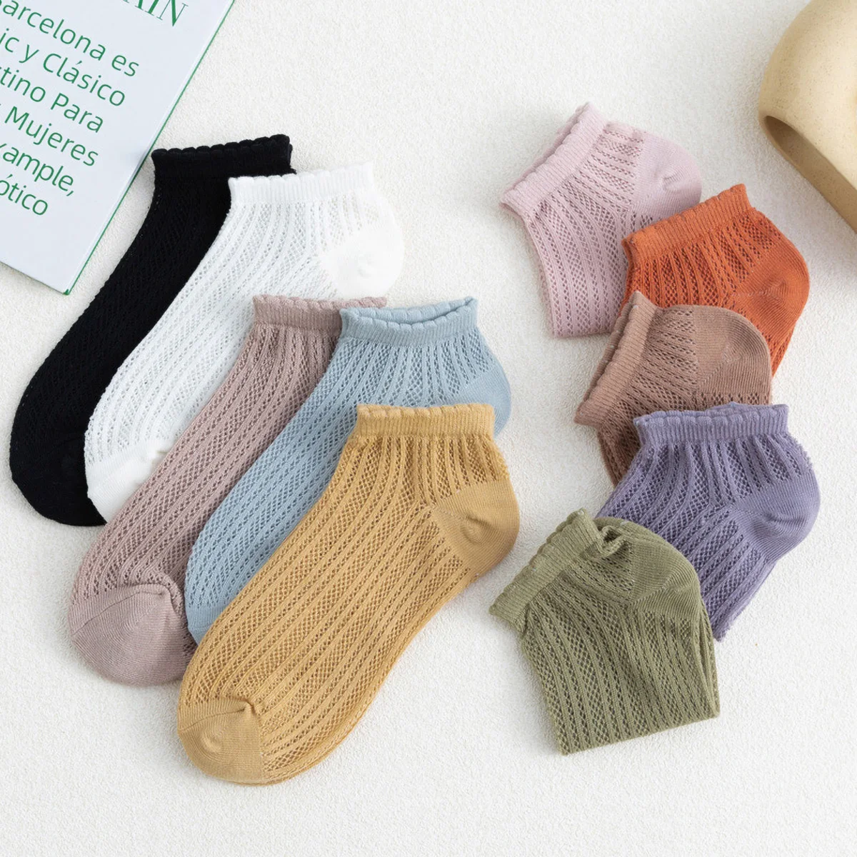5 Pairs Summer Thin Mesh Women Ankle Socks Soft Breathable Solid No Show Short Socks High Quality Female Low Cut Socks
5 Pairs Summer Thin Mesh Women Ankle Socks Soft Breathable Solid No Show Short Socks High Quality Female Low Cut Socks