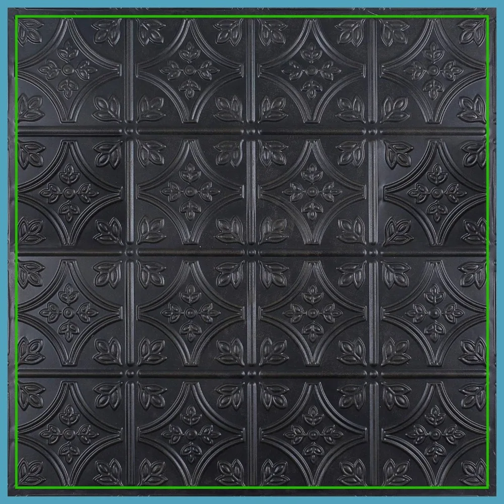 Tin Wall Tiles 24x24 Nail-Up, Stair Risers, Metal Ceiling Tiles, 5 Pack (Black)
Tin Wall Tiles 24x24 Nail-Up, Stair Risers, Metal Ceiling Tiles, 5 Pack (Black)