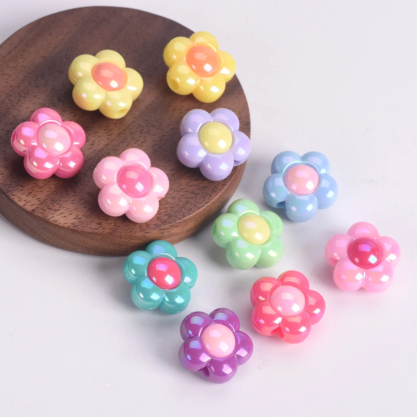 10pcs Glossy Flower Shape 16mm Acrylic Plastic Loose Beads For Jewelry Making DIY Crafts Findings
10pcs Glossy Flower Shape 16mm Acrylic Plastic Loose Beads For Jewelry Making DIY Crafts Findings