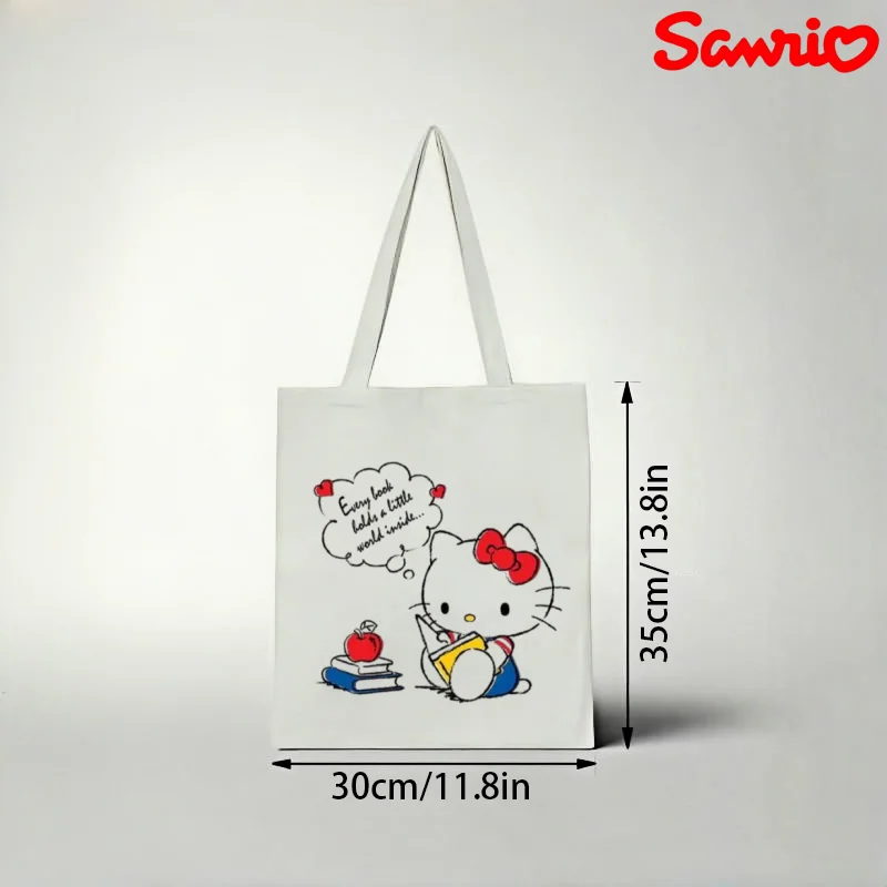 1pc Sanrio Hello Kitty Canvas Tote Bag, Reading & Quote Print Casual Shoulder Bag, Eco-friendly Reusable Handbag
1pc Sanrio Hello Kitty Canvas Tote Bag, Reading & Quote Print Casual Shoulder Bag, Eco-friendly Reusable Handbag