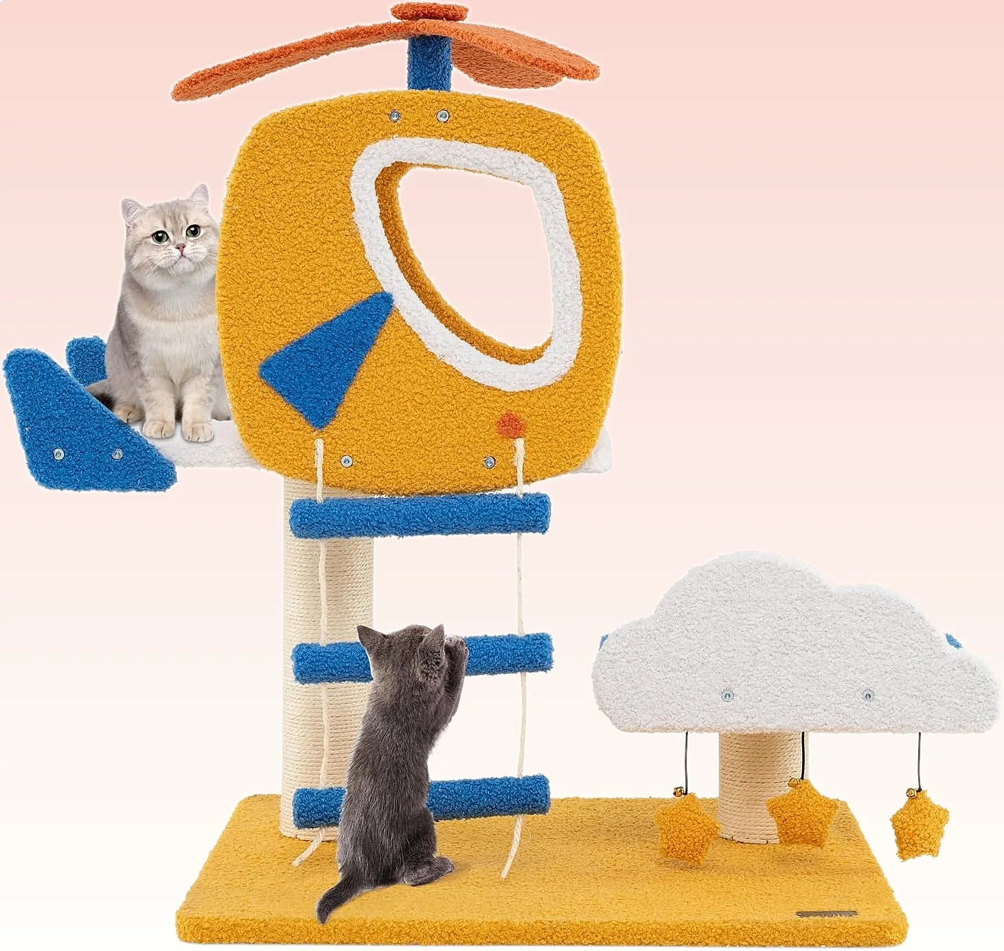 PETSITE 30in Aviation Cat Tree Indoor Small Cute Sisal Scratching Post Helicopter Perch
PETSITE 30in Aviation Cat Tree Indoor Small Cute Sisal Scratching Post Helicopter Perch
