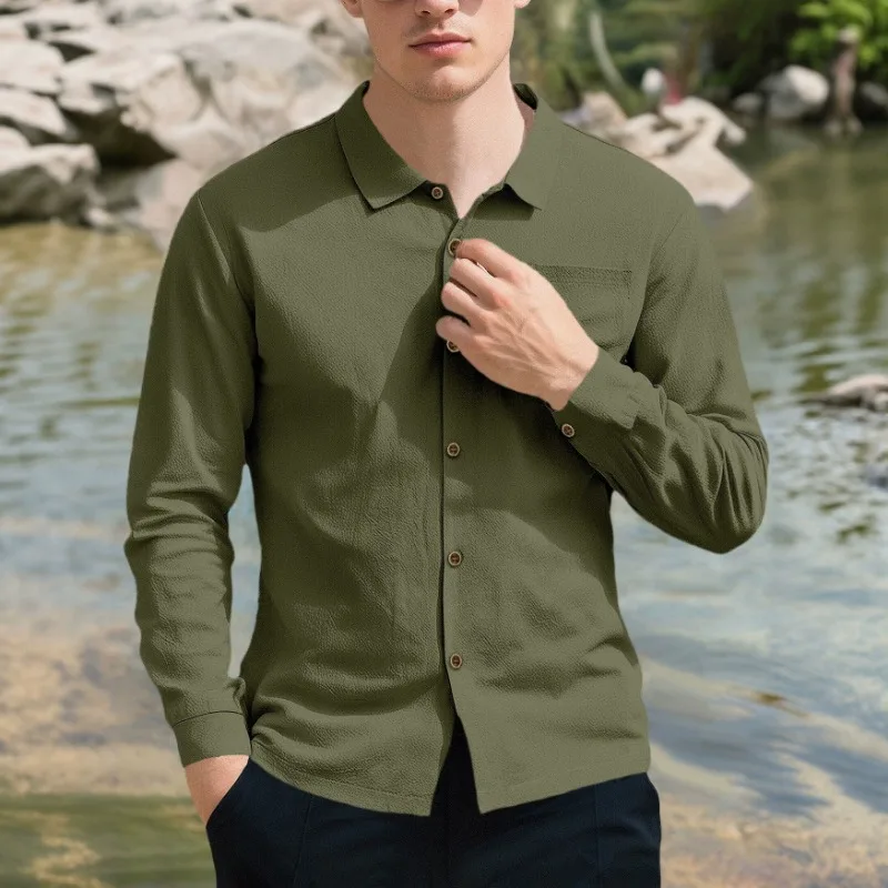 Мужской летний льняной кардиган с короткими рукавами, повседневная свободная рубашка на пуговицах для пляжного отдыха
Мужской летний льняной кардиган с короткими рукавами, повседневная свободная рубашка на пуговицах для пляжного отдыха